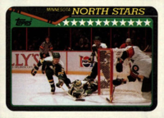 NHL 1990-91 Topps - No 305 - North Stars Team / Jon Casey