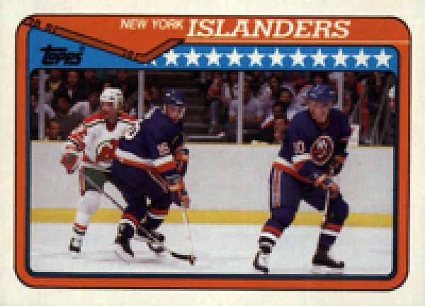 NHL 1990-91 Topps - No 315 - Islanders Team / Pat LaFontaine