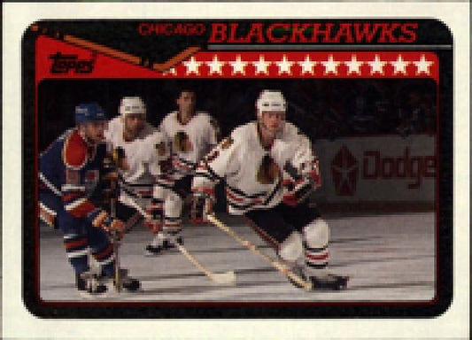 NHL 1990-91 Topps - No 363 - Blackhawks Team / Dave Manson / Doug Wilson