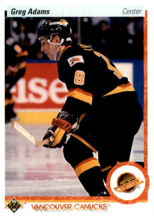 NHL 1990-91 Upper Deck - No 342 - Greg Adams