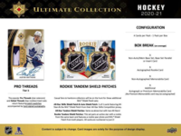 NHL 2020-21 Upper Deck Ultimate Collection Hobby Box