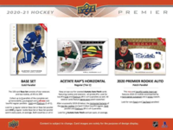 NHL 2020-21 Upper Deck Premier Hobby Box