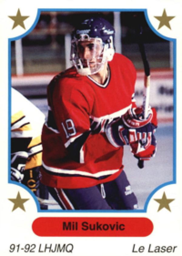 NHL 1991-92 7th Inning Sketch QMJHL - No 8 - Mil Sukovic