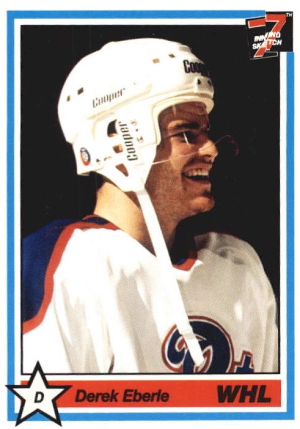 NHL 1990-91 7th Inning Sketch WHL - No 184 - Derek Eberle