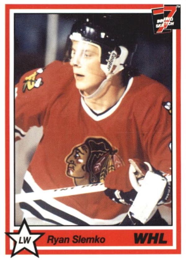 NHL 1990-91 7th Inning Sketch WHL - No 322 - Ryan Slemko