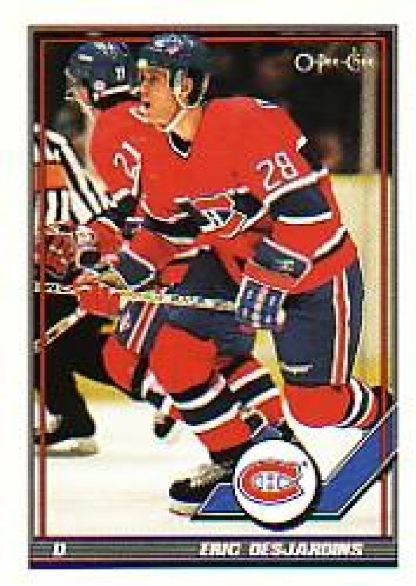 NHL 1991-92 O-Pee-Chee - No 14 - Eric Desjardins