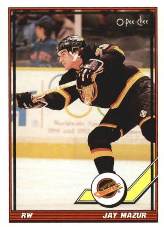 NHL 1991-92 O-Pee-Chee - No 28 - Jay Mazur