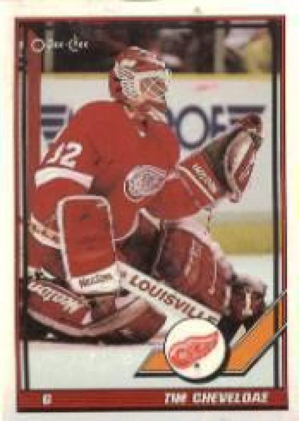 NHL 1991-92 O-Pee-Chee - No 35 - Tim Cheveldae