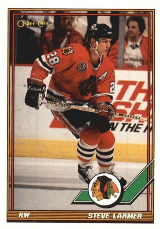 NHL 1991-92 O-Pee-Chee - No 75 - Steve Larmer