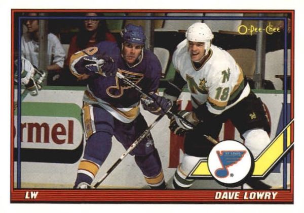 NHL 1991-92 O-Pee-Chee - No 180 - Dave Lowry