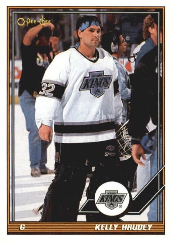 NHL 1991-92 O-Pee-Chee - No 195 - Kelly Hrudey