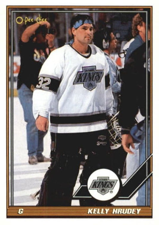 NHL 1991-92 O-Pee-Chee - No 195 - Kelly Hrudey