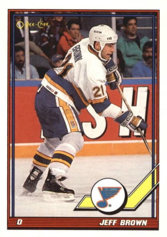 NHL 1991-92 O-Pee-Chee - No 222 - Jeff Brown