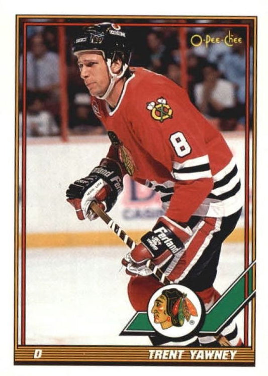 NHL 1991-92 O-Pee-Chee - No 255 - Trent Yawney