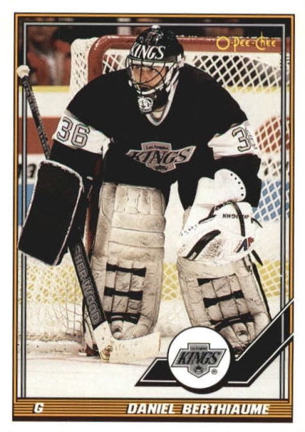 NHL 1991-92 O-Pee-Chee - No. 313 - Daniel Berthiaume