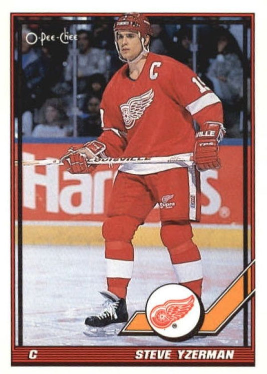 NHL 1991-92 O-Pee-Chee - No 424 - Steve Yzerman