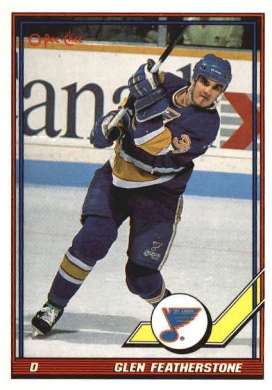 NHL 1991-92 O-Pee-Chee - No 436 - Glen Featherstone