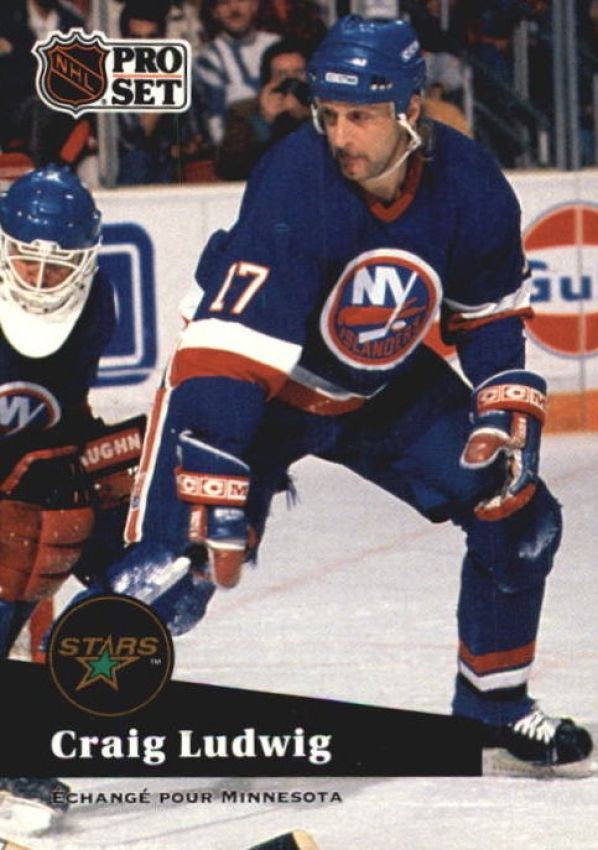 NHL 1991-92 ProSet French - No 155 - Craig Ludwig