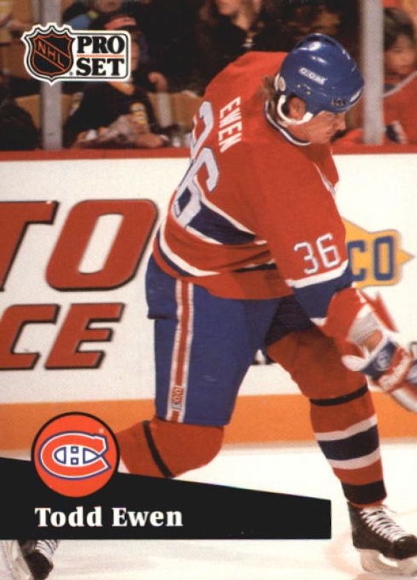 NHL 1991-92 ProSet French - No 419 - Todd Ewen