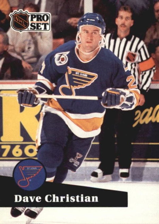 NHL 1991-92 ProSet French - No 471 - Dave Christian