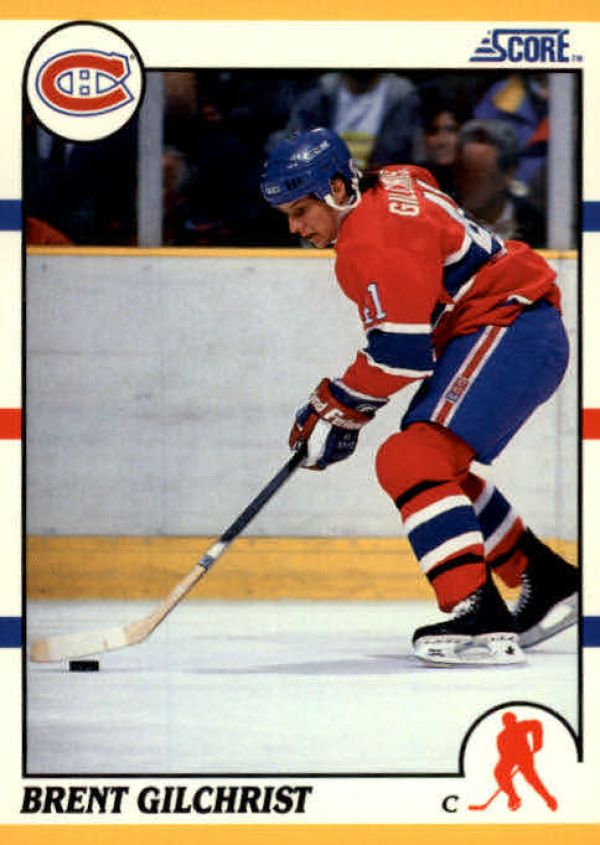 NHL 1990-91 Score Rookie &amp; Traded - No 87T - Brent Gilchrist