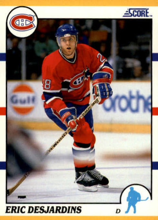 NHL 1990-91 Score Rookie &amp; Traded - No 58T - Eric Desjardins