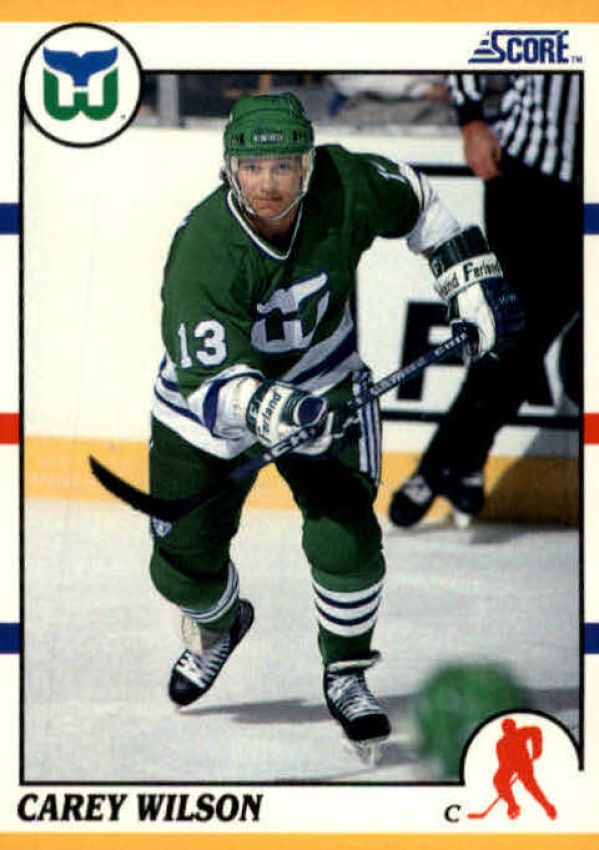 NHL 1990-91 Score Rookie &amp; Traded - No 42T - Carey Wilson