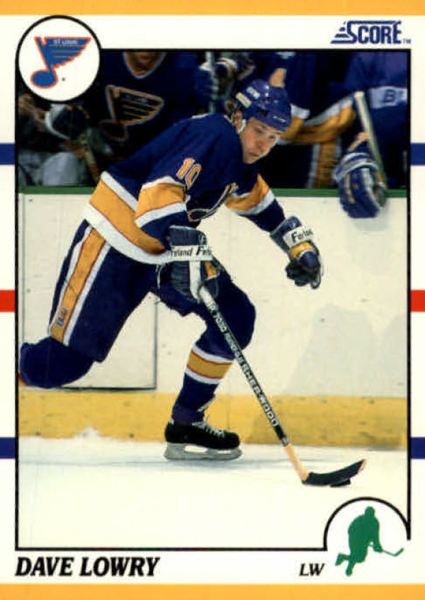 NHL 1990-91 Score Rookie &amp; Traded - No 38T - Dave Lowry