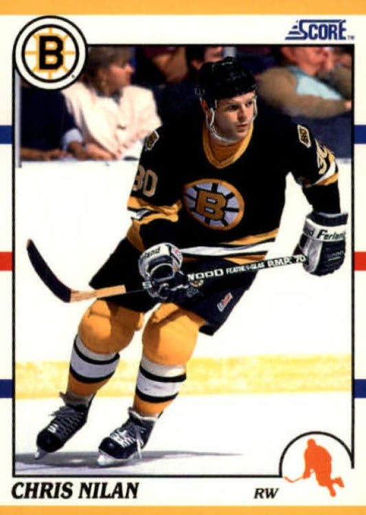 NHL 1990-91 Score Rookie &amp; Traded - No 22T - Chris Nilan