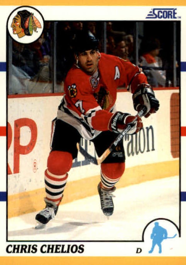 NHL 1990-91 Score Rookie &amp; Traded - No 4T - Chris Chelios