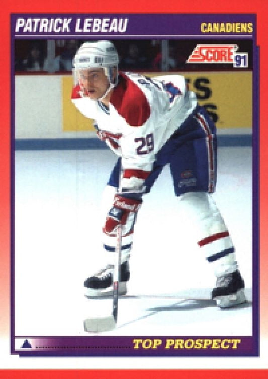 NHL 1991-92 Score Canadien bilingual - No 280 - Patrick Lebeau