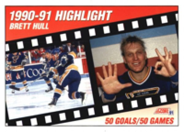 NHL 1991-92 Score Canadien bilingual - No 302 - Brett Hull