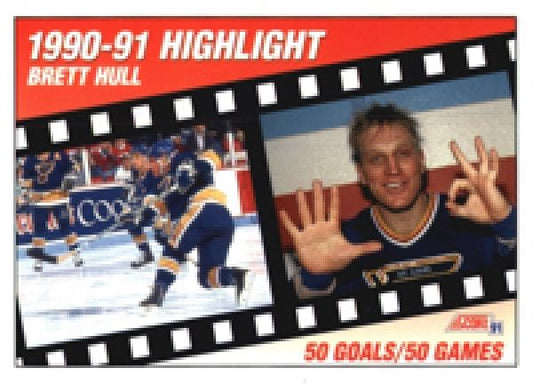 NHL 1991-92 Score Canadien bilingual - No 302 - Brett Hull