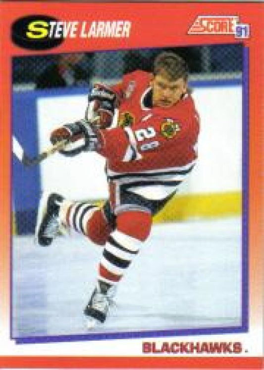 NHL 1991-92 Score Canadien English - No 140 - Steve Larmer