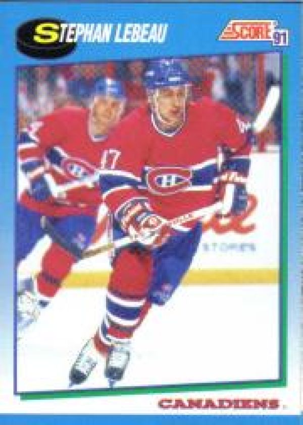 NHL 1991-92 Score Canadien English - No 494 - Stephan Lebeau