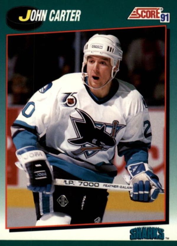 NHL 1991-92 Score Rookie & Traded - No 7T - John Carter