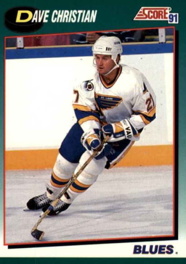 NHL 1991-92 Score Rookie & Traded - No 39T - Dave Christian