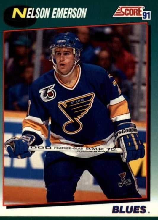 NHL 1991-92 Score Rookie & Traded - No 89T - Nelson Emerson