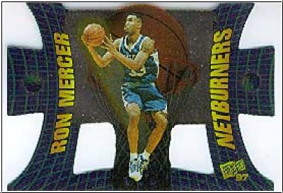 NBA 1997 Press Pass Net Burners - No 2 of 36 - Ron Mercer