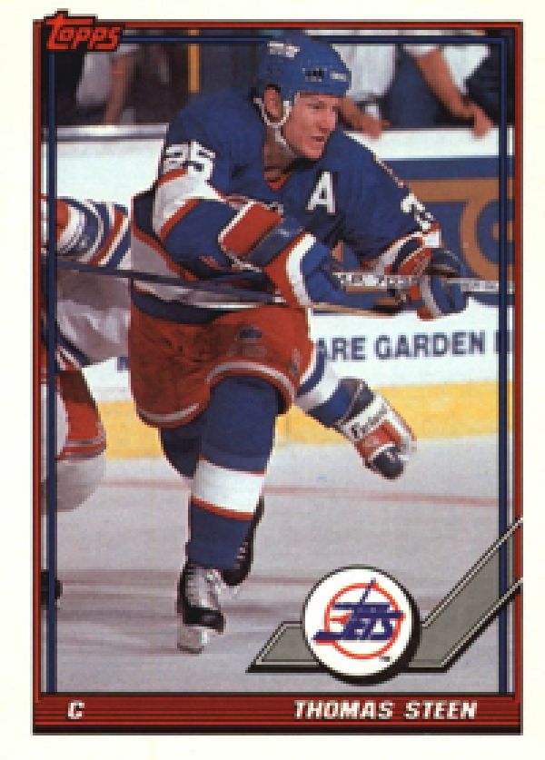 NHL 1991-92 Topps - No. 218 - Thomas Steen