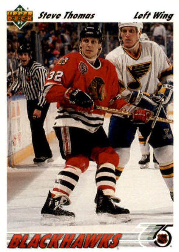 NHL 1991-92 Upper Deck - No 162 - Steve Thomas