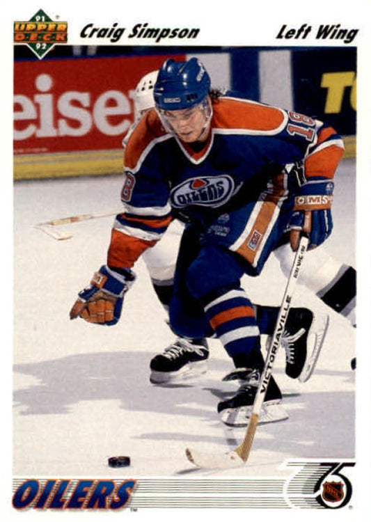 NHL 1991-92 Upper Deck - No 286 - Craig Simpson