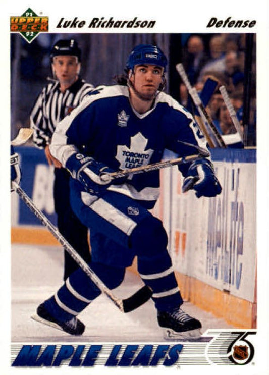 NHL 1991-92 Upper Deck - No 418 - Luke Richardson