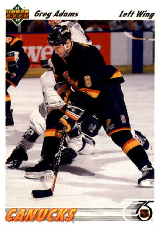 NHL 1991-92 Upper Deck - No 426 - Greg Adams