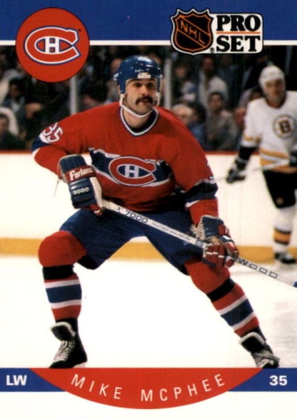 NHL 1990-91 Pro Set - No 155 - Mike McPhee