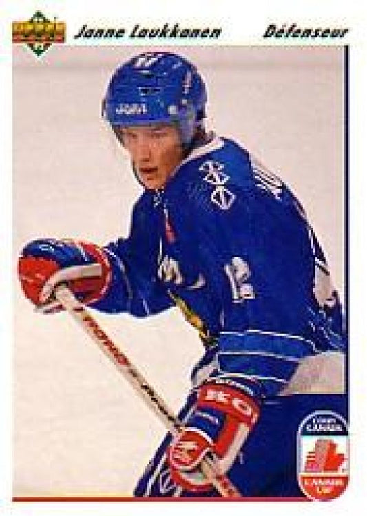 NHL 1991-92 Upper Deck French - No 22 - Janne Laukkanen