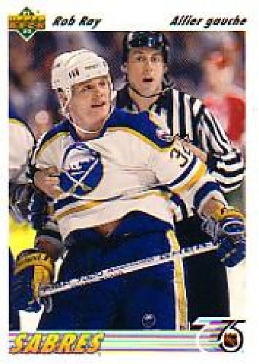 NHL 1991-92 Upper Deck French - No 349 - Rob Ray