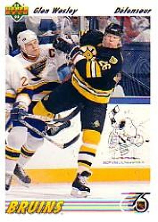 NHL 1991-92 Upper Deck French - No 370 - Glen Wesley