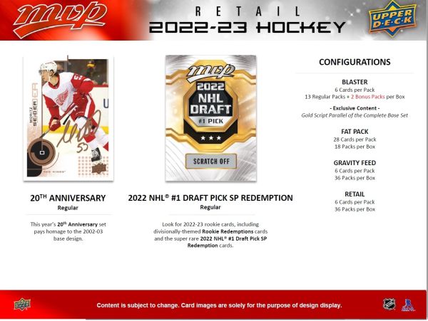 NHL 2022-23 Upper Deck MVP Fat Pack Retail