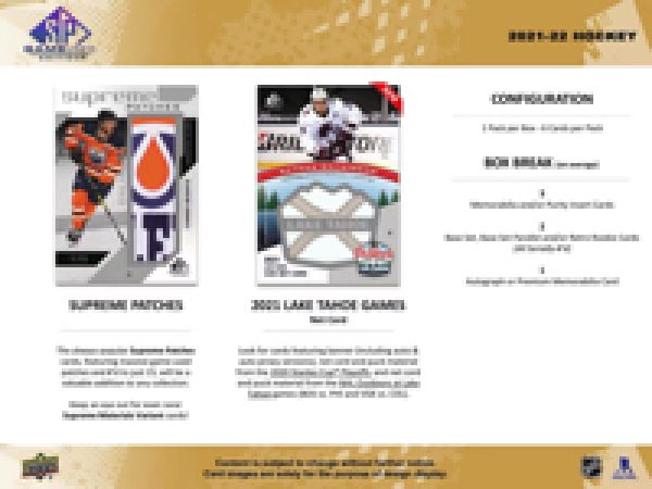 NHL 2021-22 SP Game Used - Box